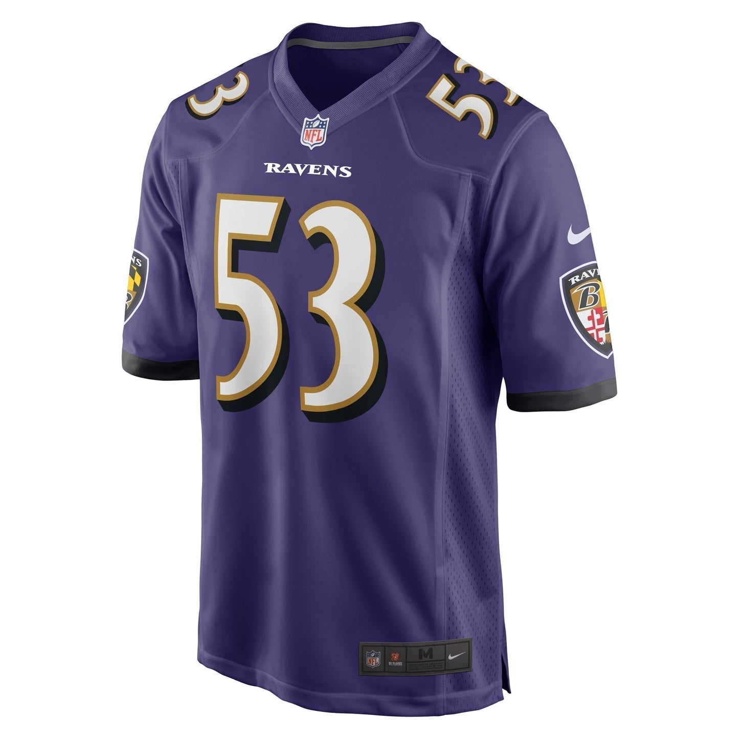 Del'Shawn Phillips Baltimore Ravens Game Jersey - Purple football jersey product view 2