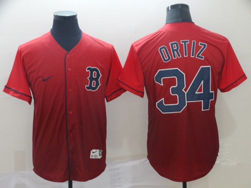 Men's Boston Red Sox David Ortiz Red Fashion Stitched Jersey baseball jersey product view 1