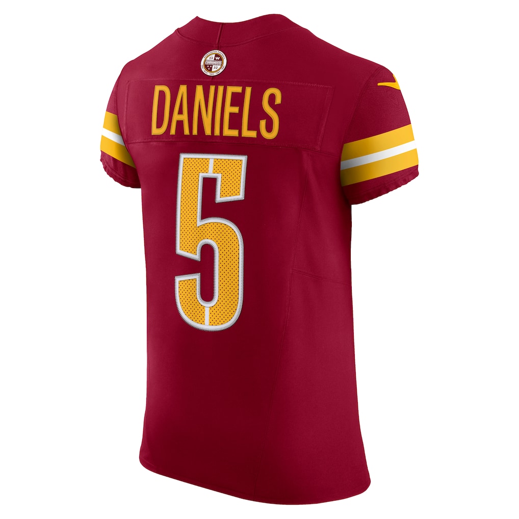 W.Commanders #5 Jayden Daniels Burgundy Team Vapor F.U.S.E. Elite Jersey football jersey product view 1