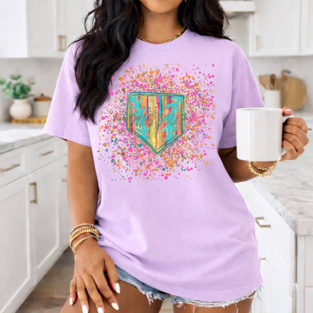 Splatter Home Plate Tee Unisex T-shirt, Sweatshirt, Hoodie, Long Sleeve Tee - T-Shirt, Sweatshirt, Hoodie