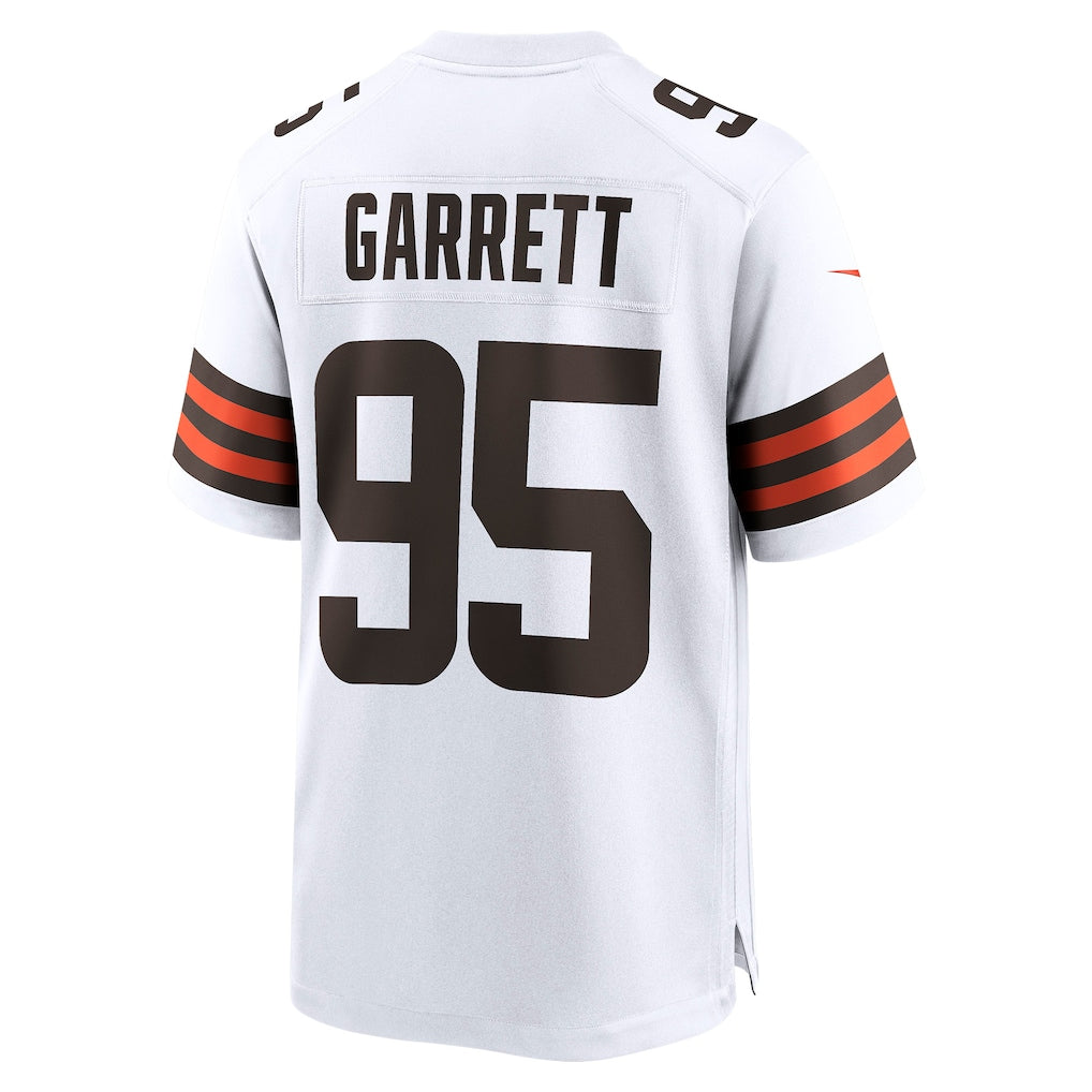 C.White-Aways #95 Myles Garrett White Away Game Jersey sports jersey product view 1