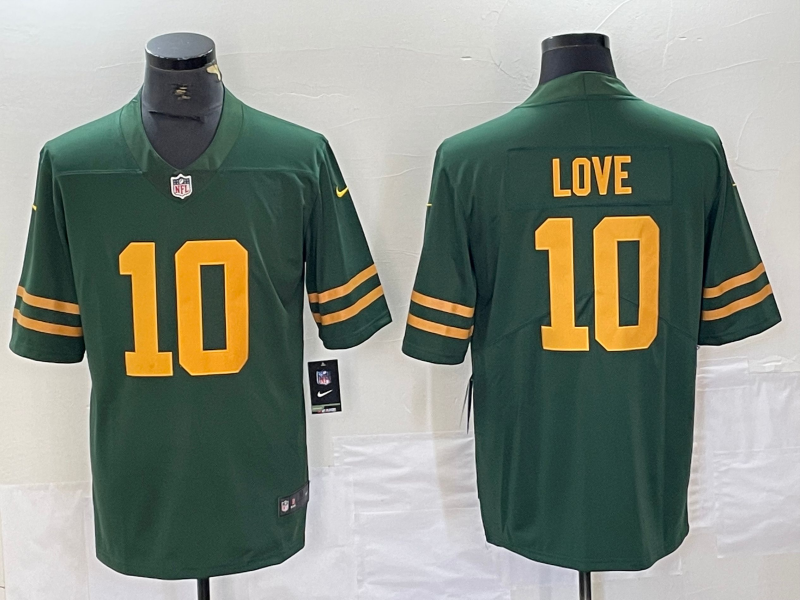 Men's Green Bay Packers Jordan Love #10 Green Alternate Game Jersey1 basketball jersey product view 1