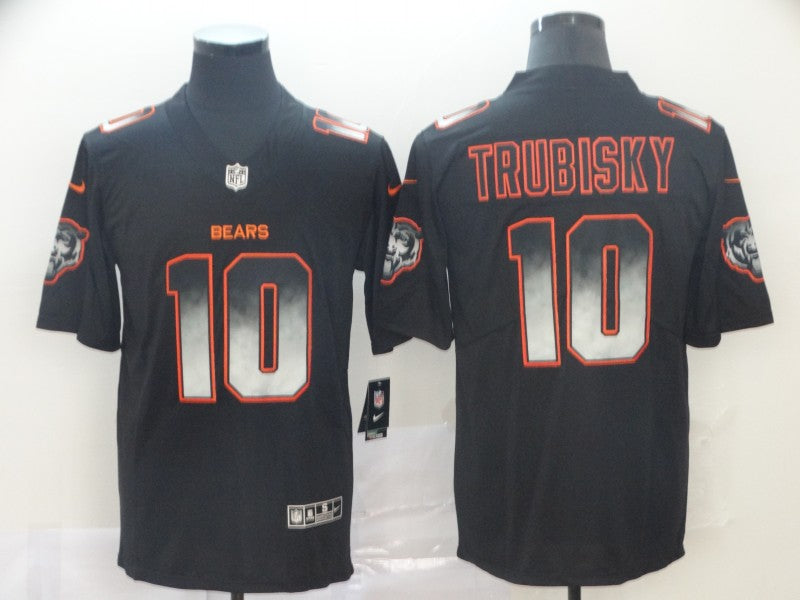 Men's Chicago Bears #10 Mitch Trubisky Black Game Player Jersey1 football jersey product view 1