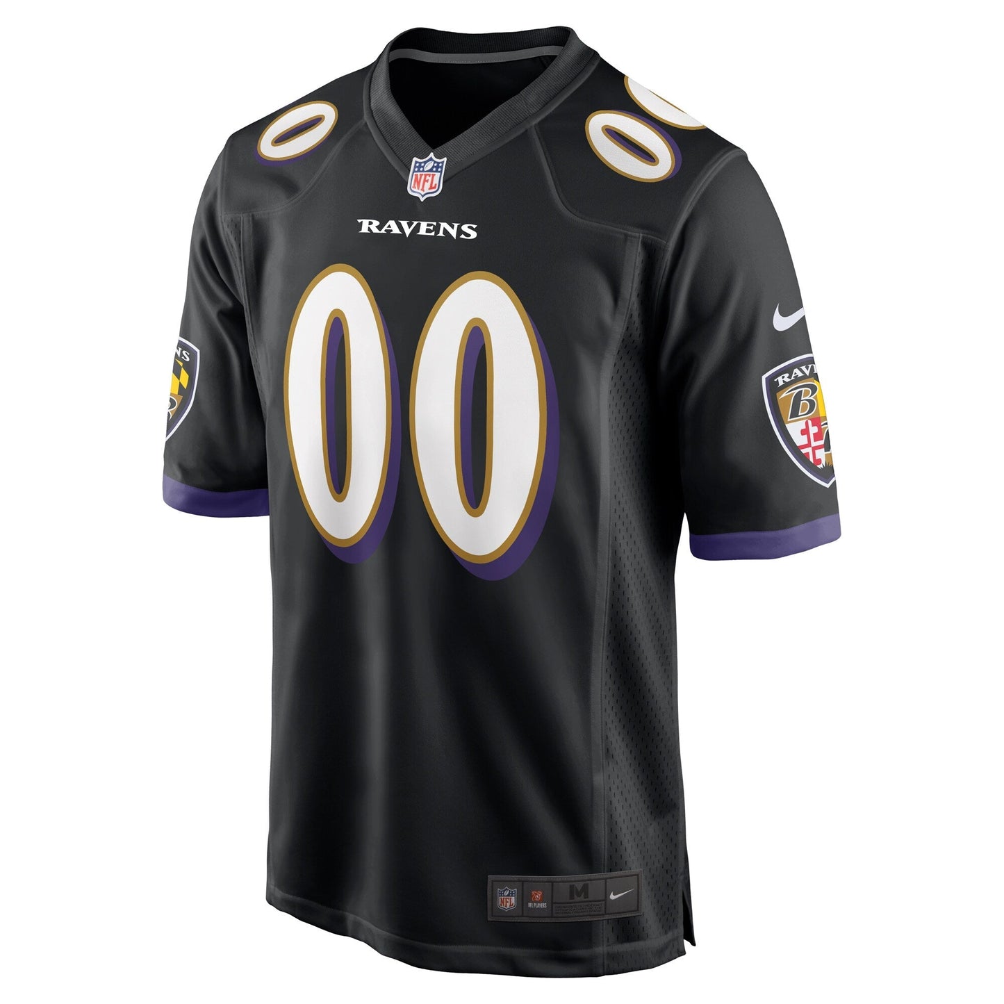 Baltimore Ravens Alternate Custom Game Jersey - Black football jersey product view 2