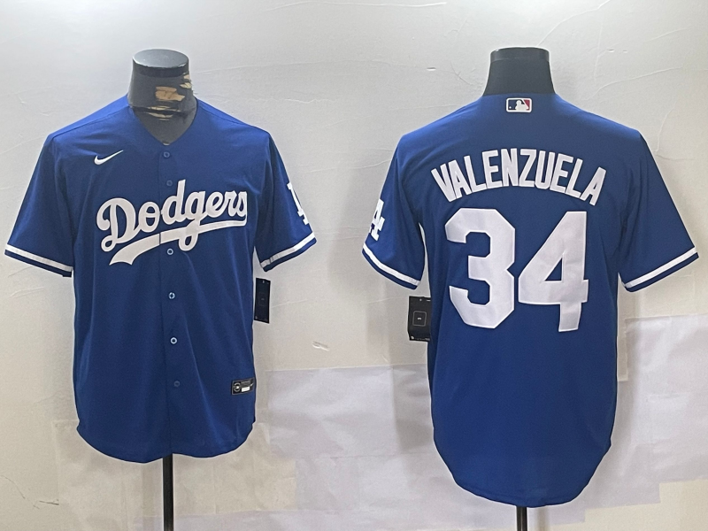 Men's Los Angeles Dodgers Fernando Valenzuela #34 Royal Game Player Jersey baseball jersey product view 1