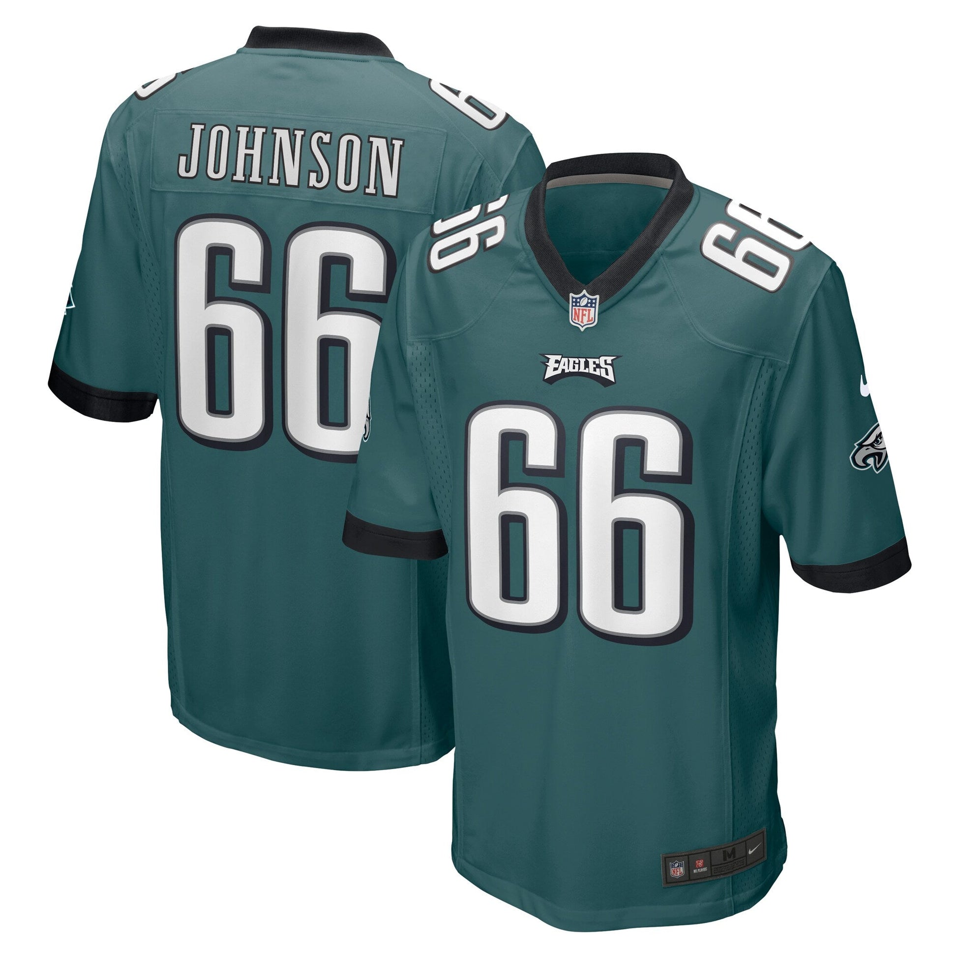 Roderick Johnson Philadelphia Eagles Game Jersey - Midnight Green football jersey product view 1