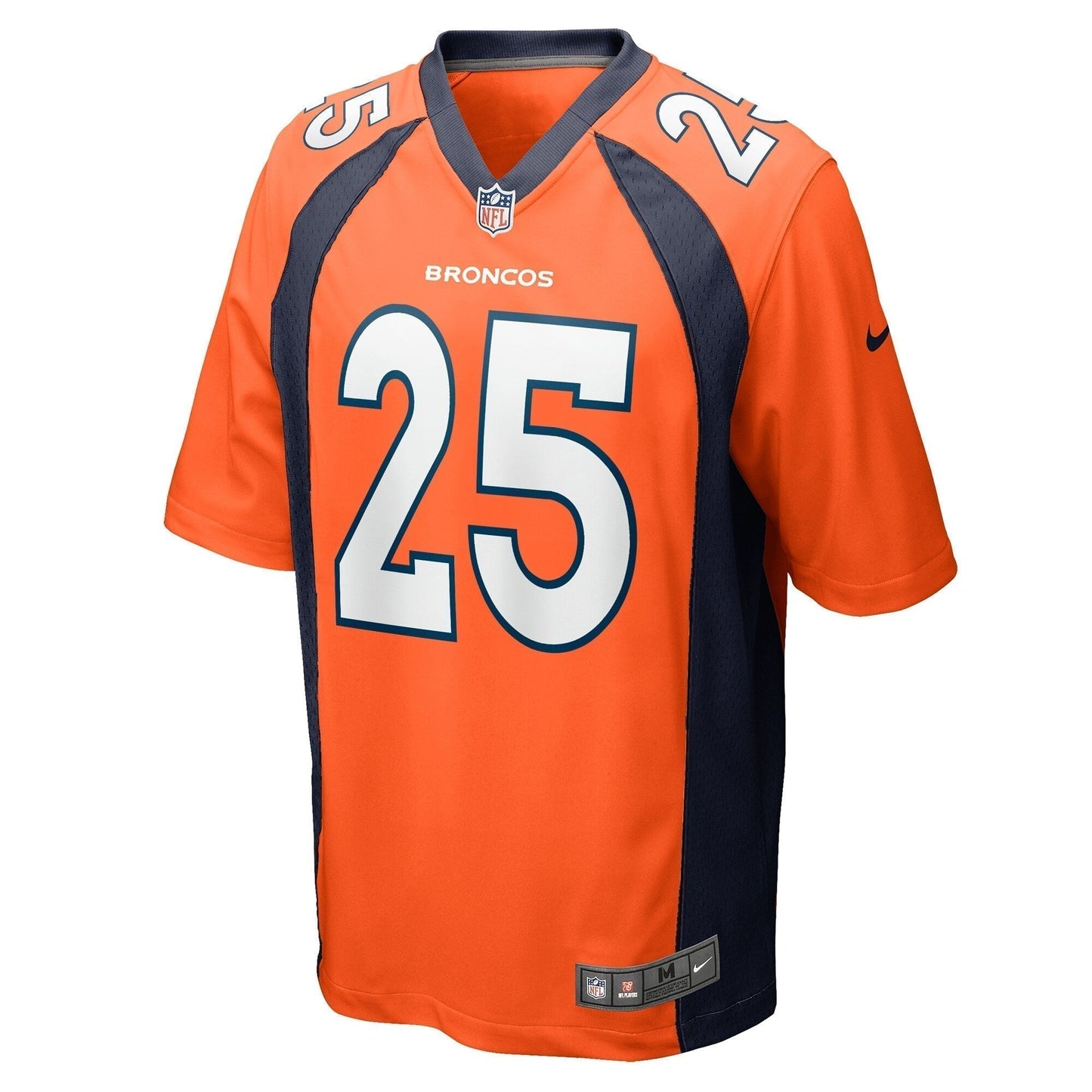 Samaje Perine Denver Broncos Game Jersey - Orange football jersey product view 2