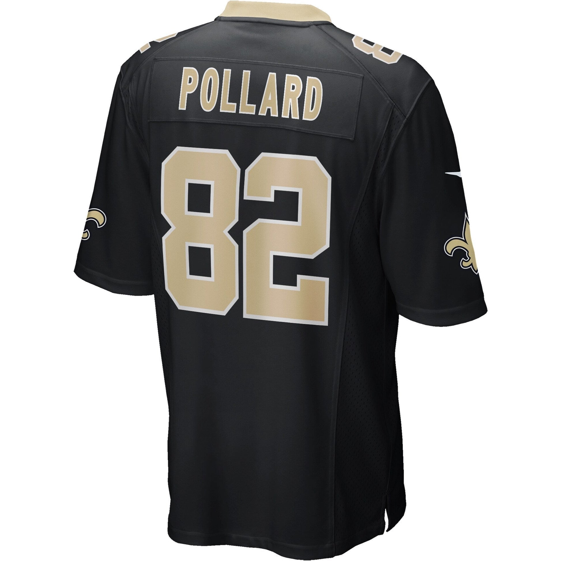 Bob Pollard New Orleans Saints Game Retired Jersey - Black football jersey product view 3