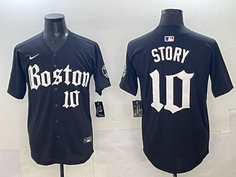 Men's Boston Red Sox Trevor Story Black Limited Player Jersey baseball jersey product view 1