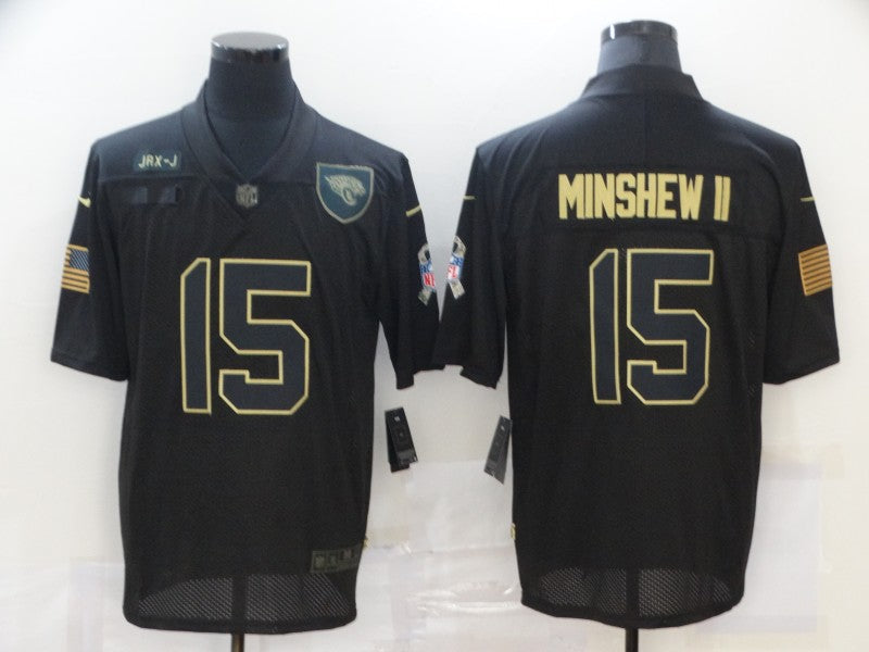 Men's Jacksonville Jaguars Gardner Minshew II #15 Black Game Jersey1 football jersey product view 1