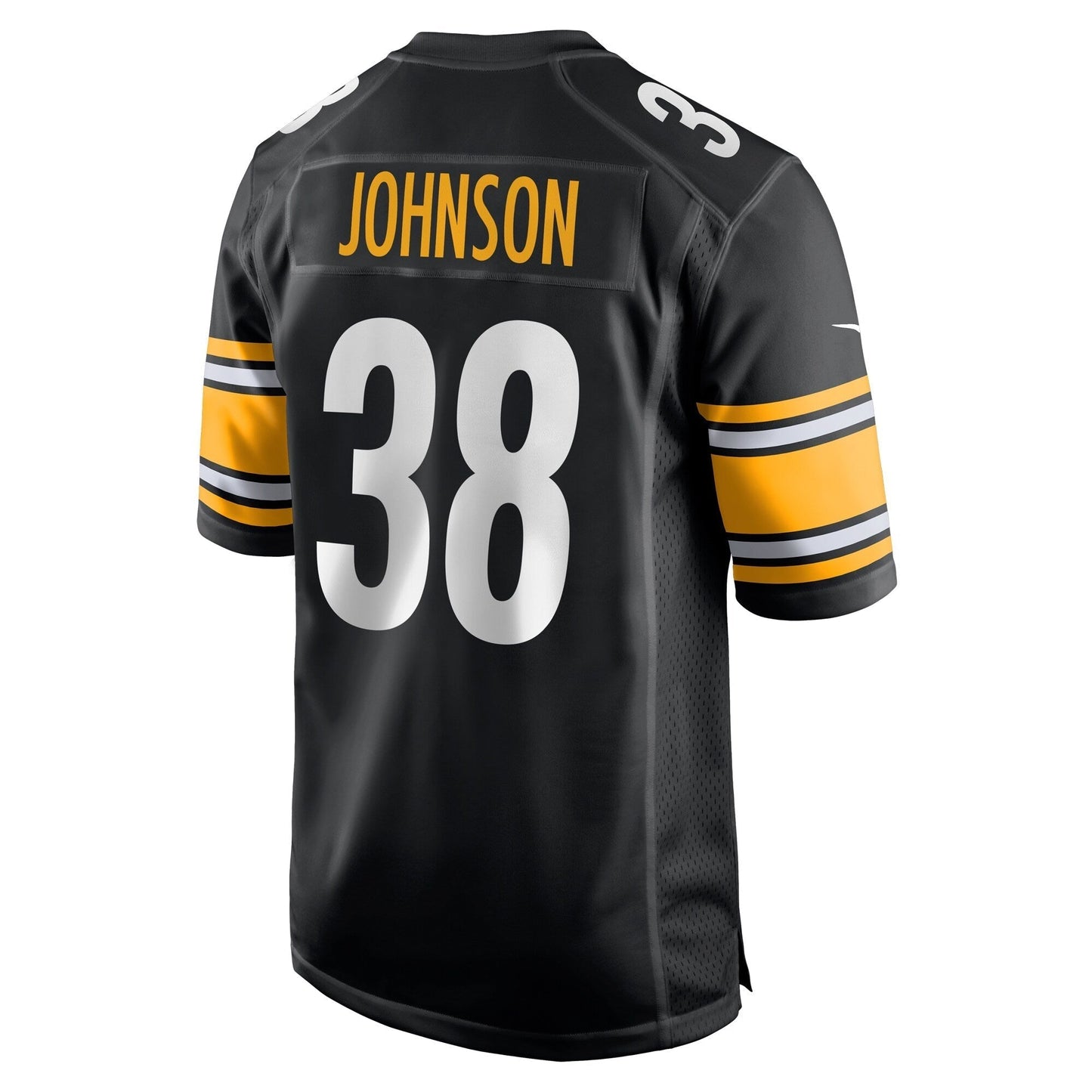 Caleb Johnson Pittsburgh Steelers Game Jersey - Black football jersey product view 3