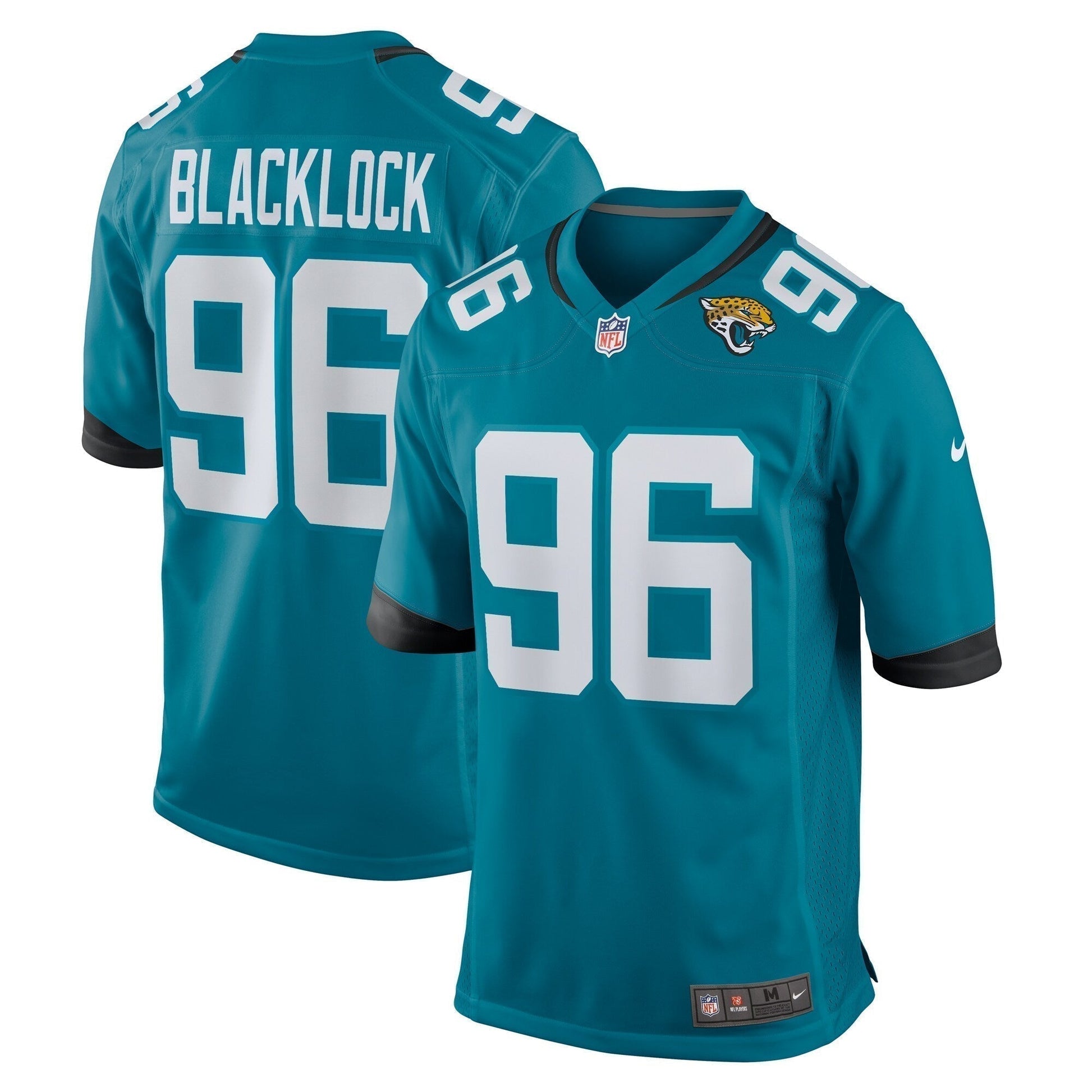 Ross Blacklock Jacksonville Jaguars Team Game Jersey - Teal football jersey product view 1