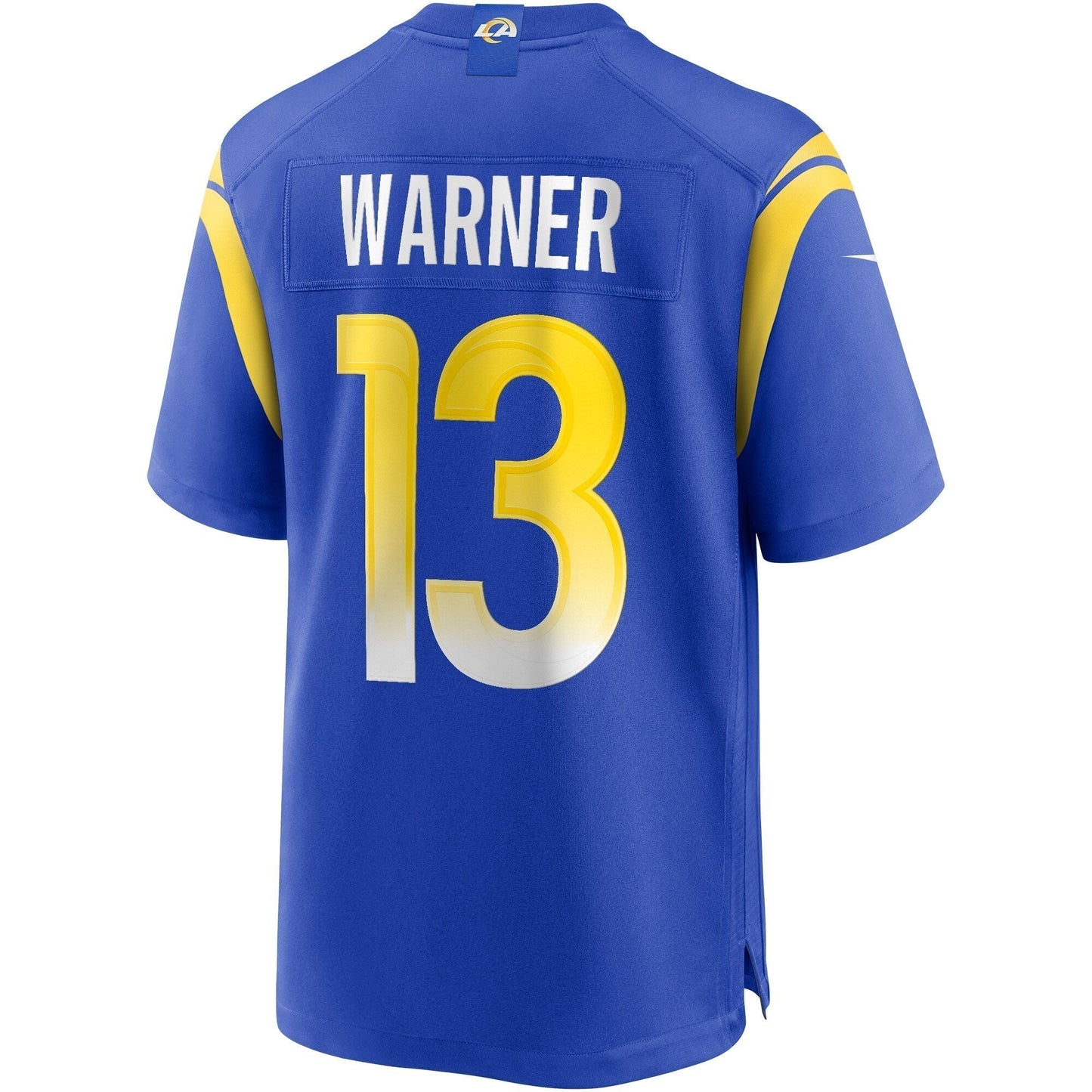 Kurt Warner Los Angeles Rams Game Retired Jersey - Royal football jersey product view 3