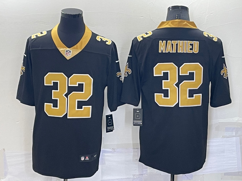 Men's New Orleans Saints Tyrann Mathieu Black Game Jersey football jersey product view 1