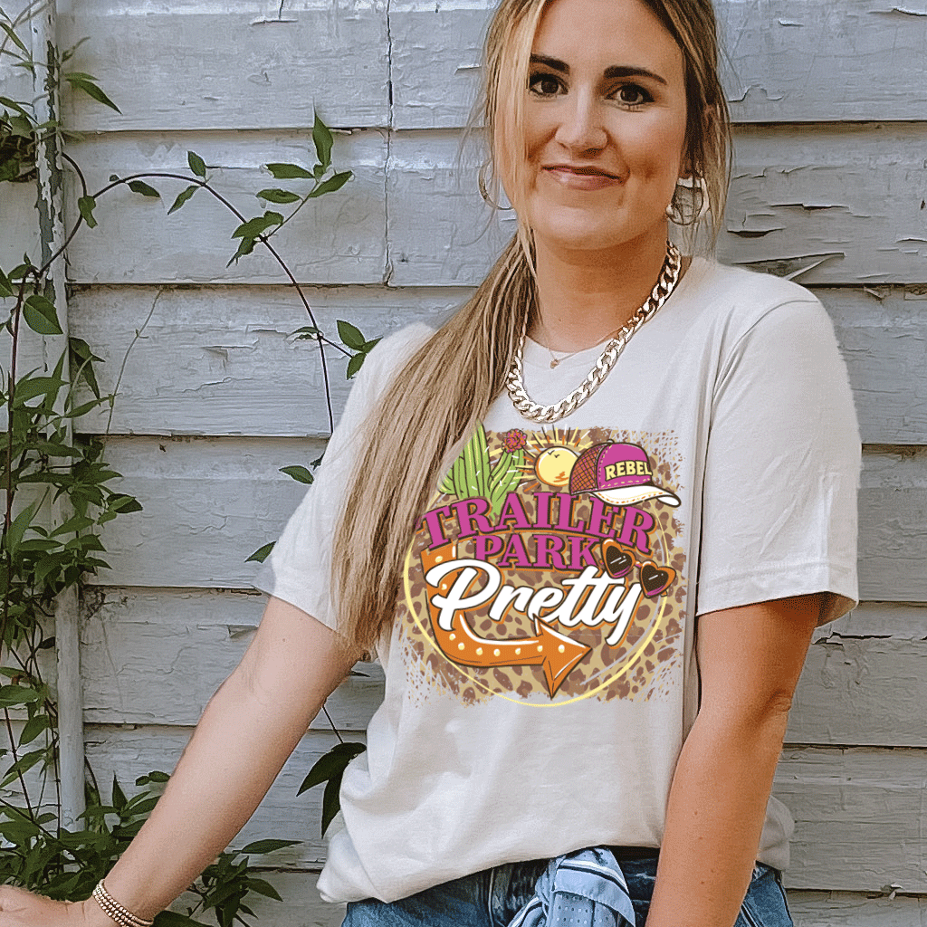 175 Trailer Park Pretty-Heather Dust Unisex T-shirt, Sweatshirt, Hoodie, Long Sleeve Tee - T-Shirt, Sweatshirt, Hoodie