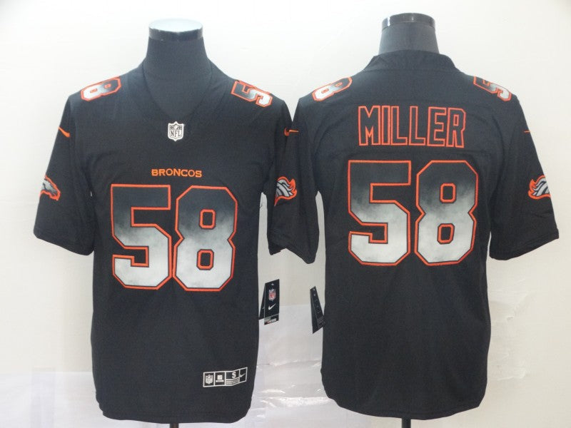 Men's Denver Broncos Von Miller #58 Black Player Game Jersey1 football jersey product view 1