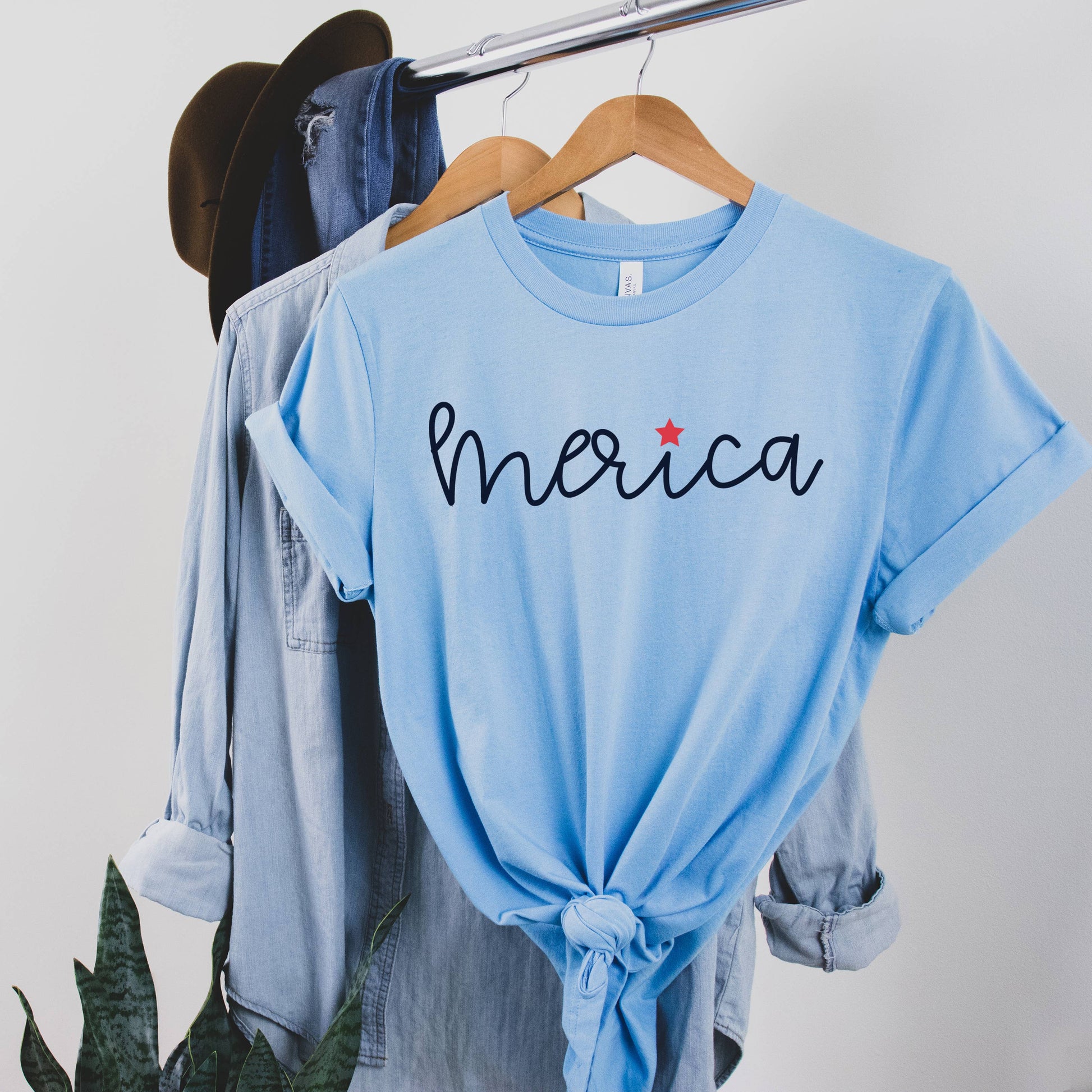 Merica Script Tee | America | Sizes XS-2XL Unisex T-shirt, Sweatshirt, Hoodie, Long Sleeve Tee - T-Shirt, Sweatshirt, Hoodie