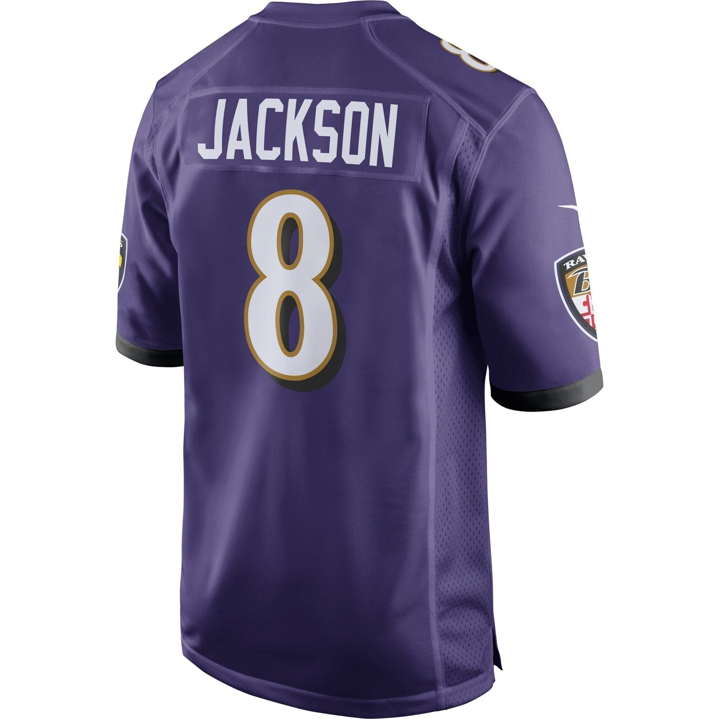 Lamar Jackson Baltimore Ravens Game Jersey - Purple football jersey product view 3