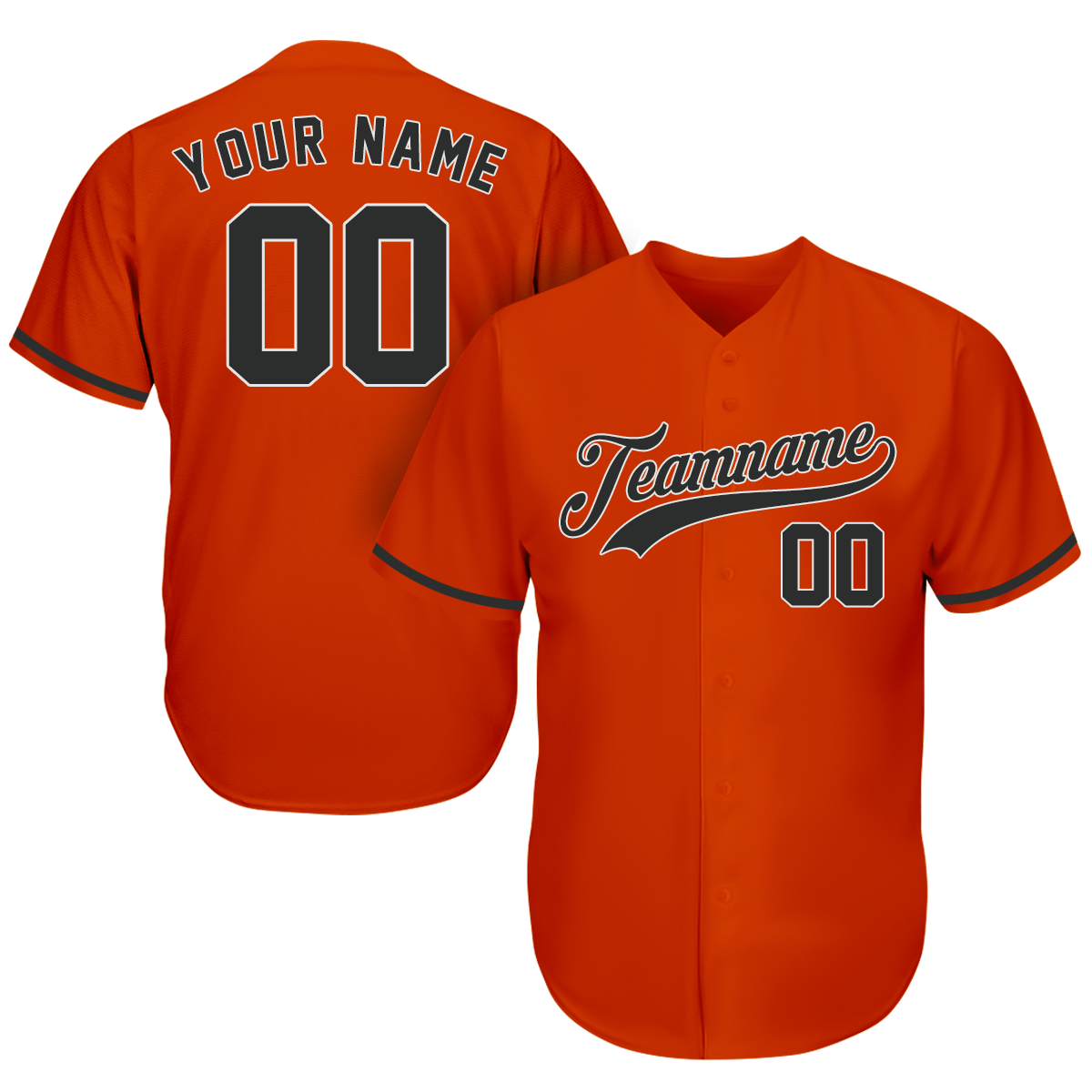 Customize Jersey Baseball - Best Gift For Baseball Fan - Orange Black - Baseball Gifts For Father's Day - T-Shirt, Sweatshirt, Hoodie