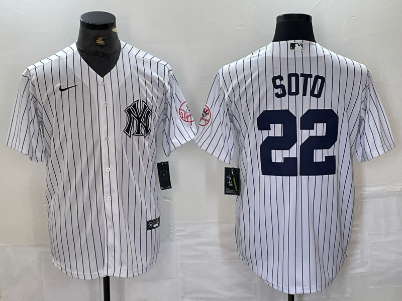 Men's New York Yankees Juan Soto #22 White Limited Player Jersey baseball jersey product view 1