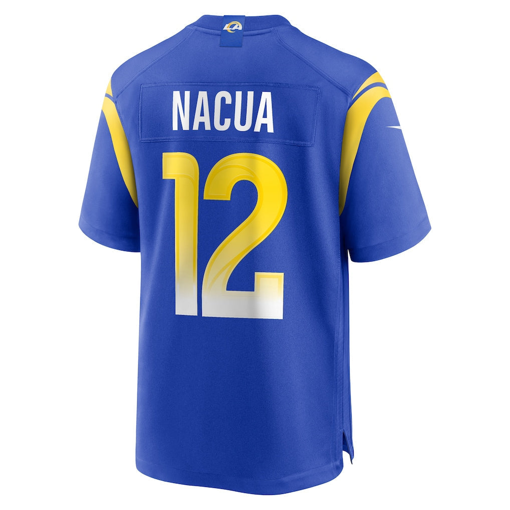 LA.Rams #12 Puka Nacua Royal Game Player Jersey football jersey product view 1