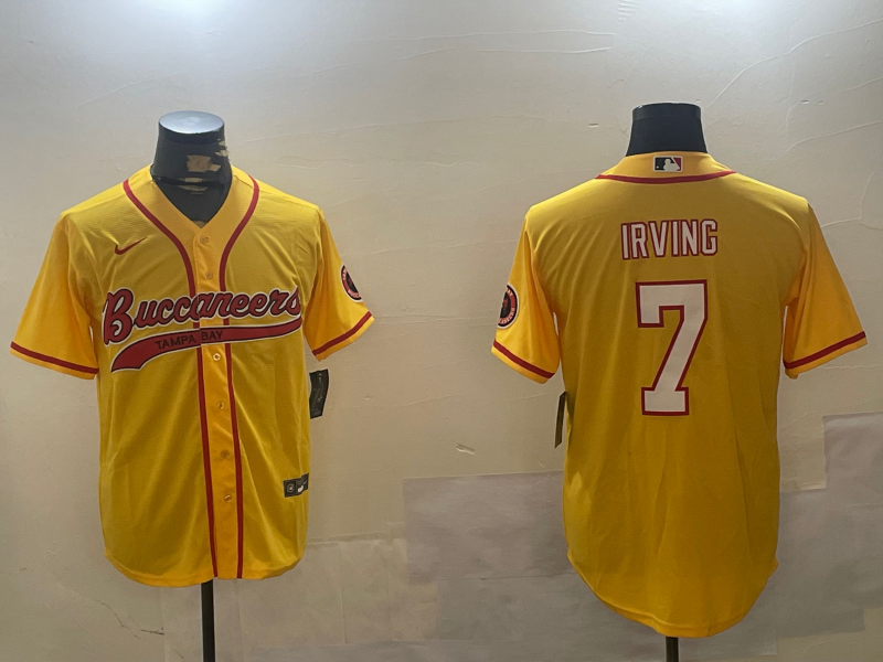Men's Tampa Bay Buccaneers Bucky Irving Yellow Game Jersey football jersey product view 1