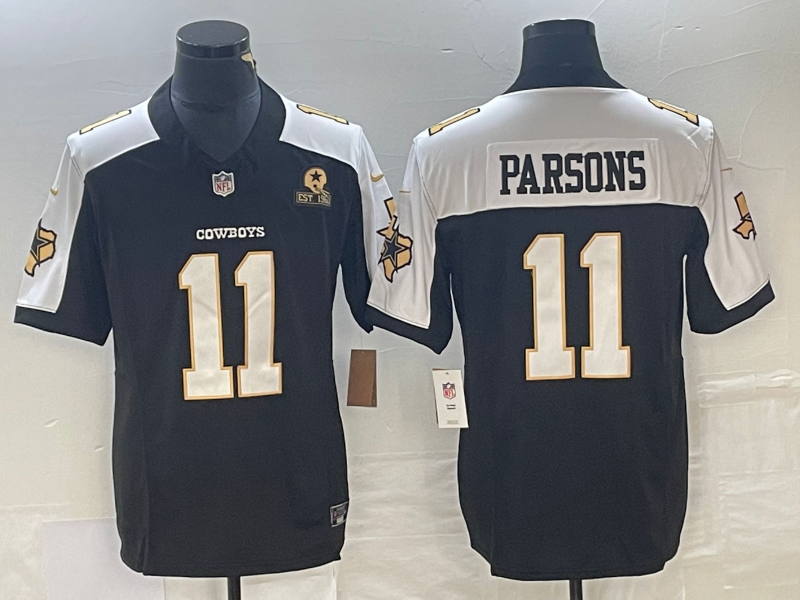 Men's Dallas Cowboys Micah Parsons #11 Black Authentic Game Jersey1 football jersey product view 1