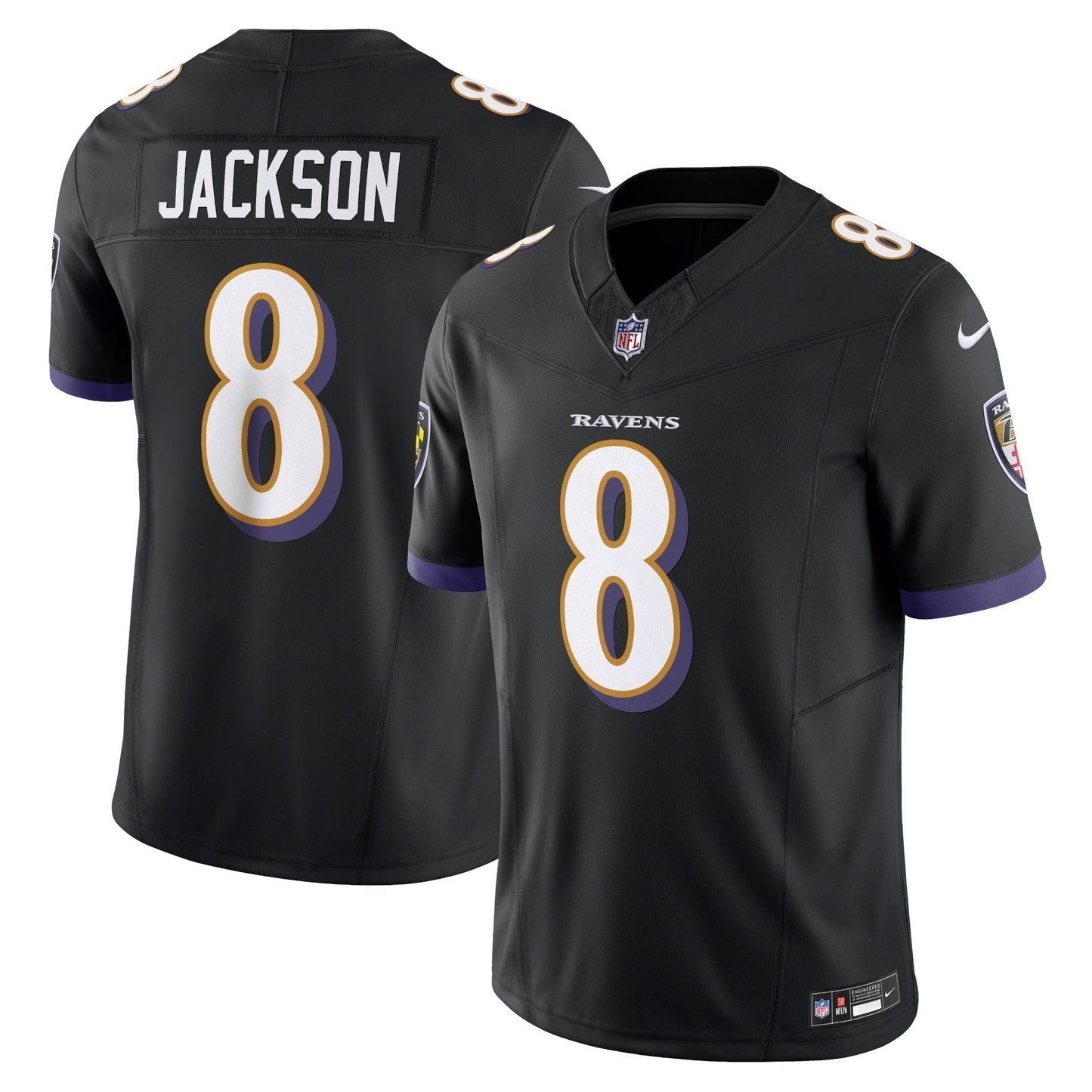 Lamar Jackson Black Baltimore Ravens Vapor F.U.S.E. Limited Jersey football jersey product view 1