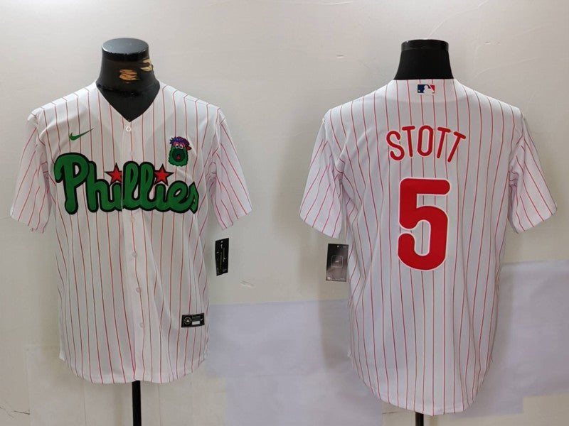 Men's Philadelphia Phillies Bryson Stott #5 White Limited Player Jersey baseball jersey product view 1