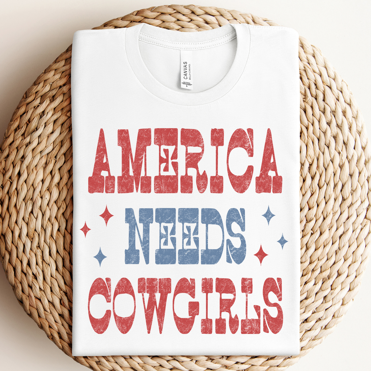 4th of July Cowgirl Graphic Tee Unisex T-shirt, Sweatshirt, Hoodie, Long Sleeve Tee - T-Shirt, Sweatshirt, Hoodie