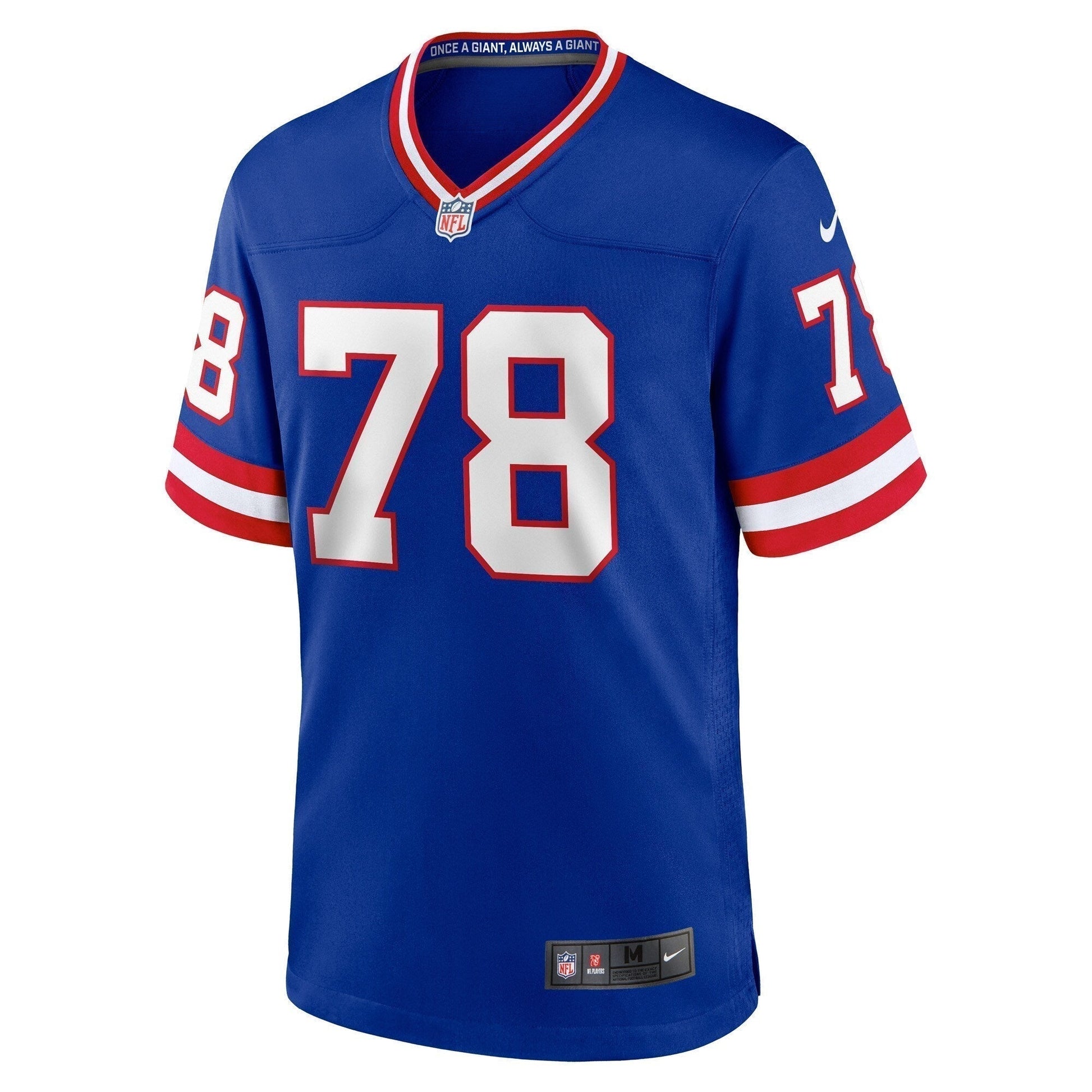 Andrew Thomas New York Giants Classic Game Jersey - Royal football jersey product view 2
