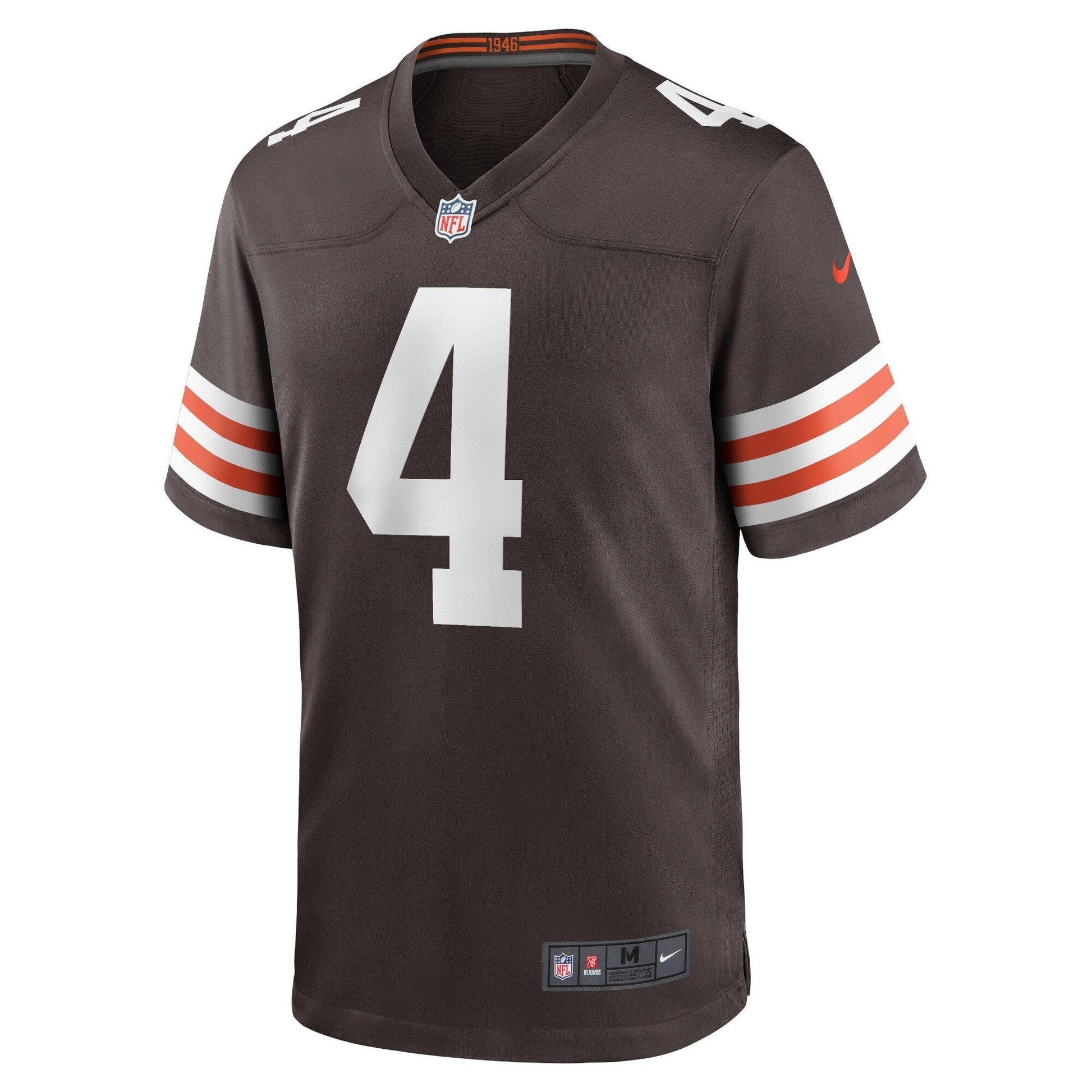 Deshaun Watson Cleveland Browns Game Jersey - Brown football jersey product view 2