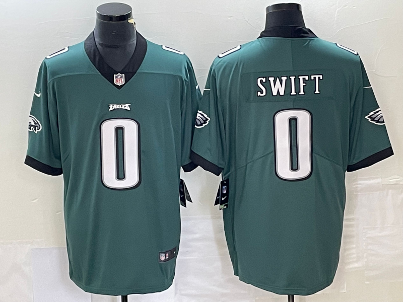 Men's Philadelphia Eagles D'Andre Swift Midnight Green Game Jersey football jersey product view 1