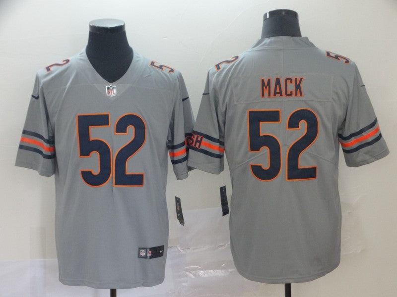 Men's Chicago Bears Khalil Mack #52 Gray Player Game Jersey1 football jersey product view 1