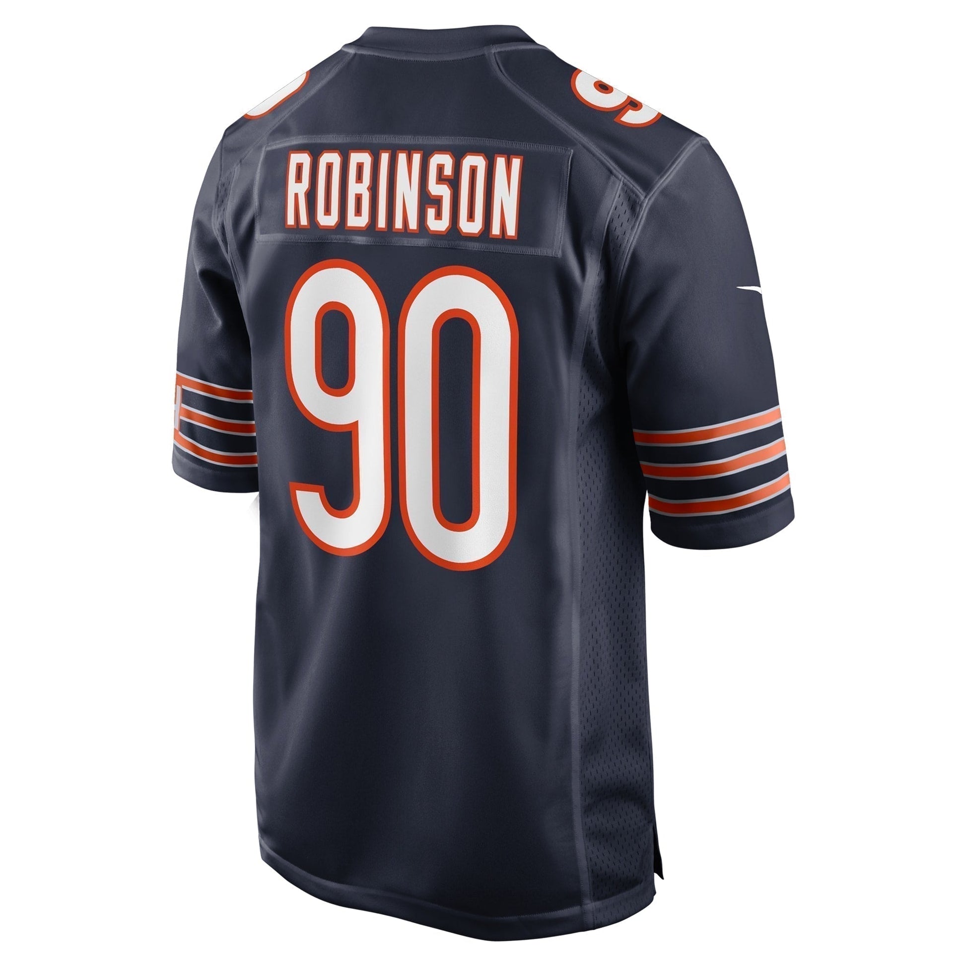 Dominique Robinson Chicago Bears Game Jersey - Navy football jersey product view 3