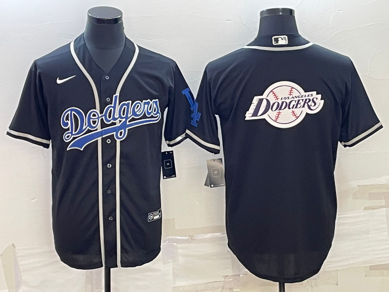 Men's Los Angeles Dodgers Black Authentic Baseball Jersey1 baseball jersey product view 1