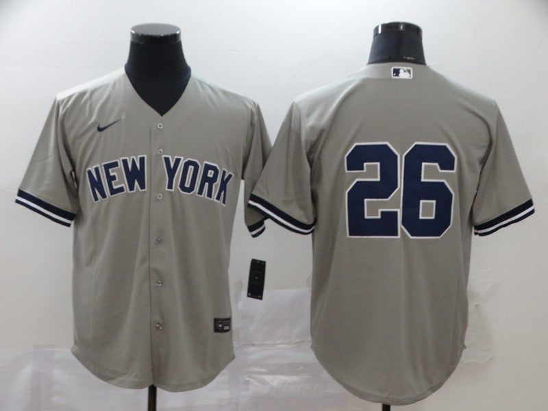 Men's New York Yankees DJ LeMahieu #26 Gray Replica Player Name Jersey baseball jersey product view 1