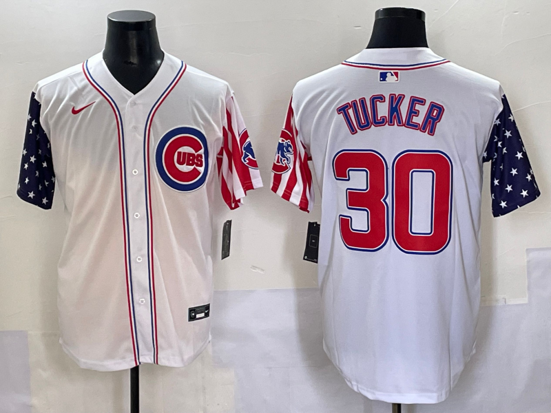 Men's Chicago Cubs Kyle Tucker White Limited Player Jersey baseball jersey product view 1