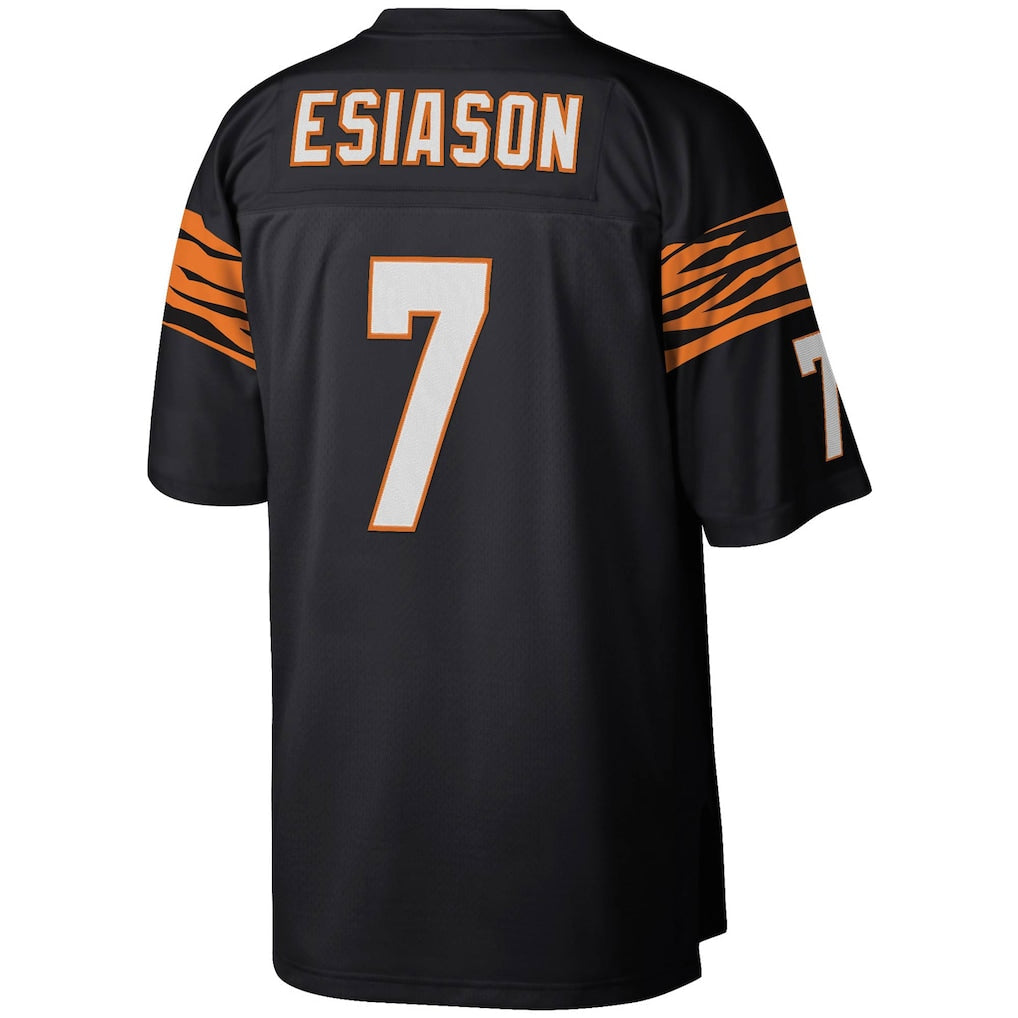 C.Bengals #7 Boomer Esiason Black Legacy Replica Jersey football jersey product view 1