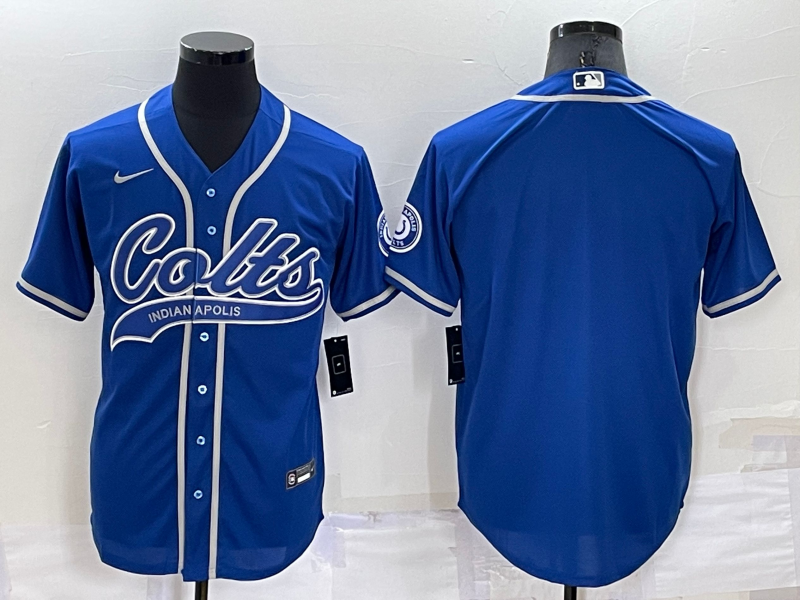 Men's Indianapolis Colts Royal Blank Jersey football jersey product view 1