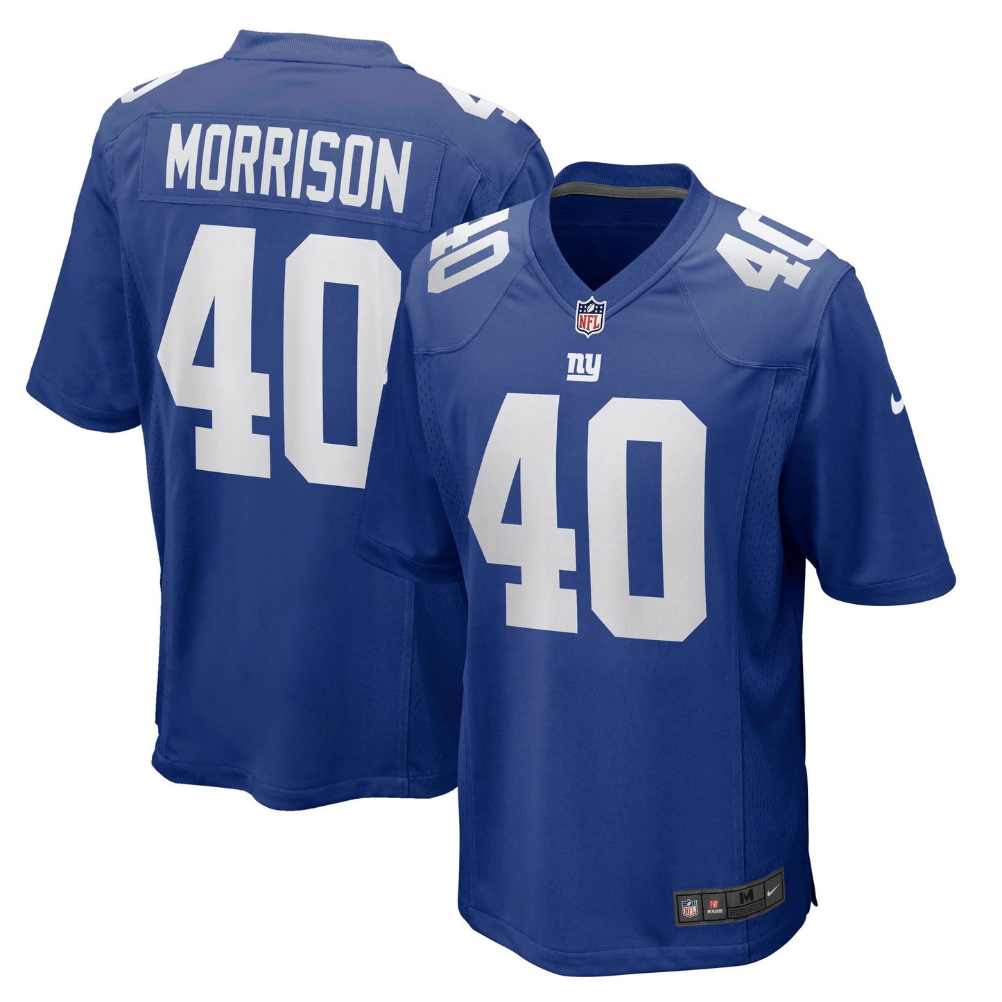Joe Morrison New York Giants Retired Jersey - Royal football jersey product view 1