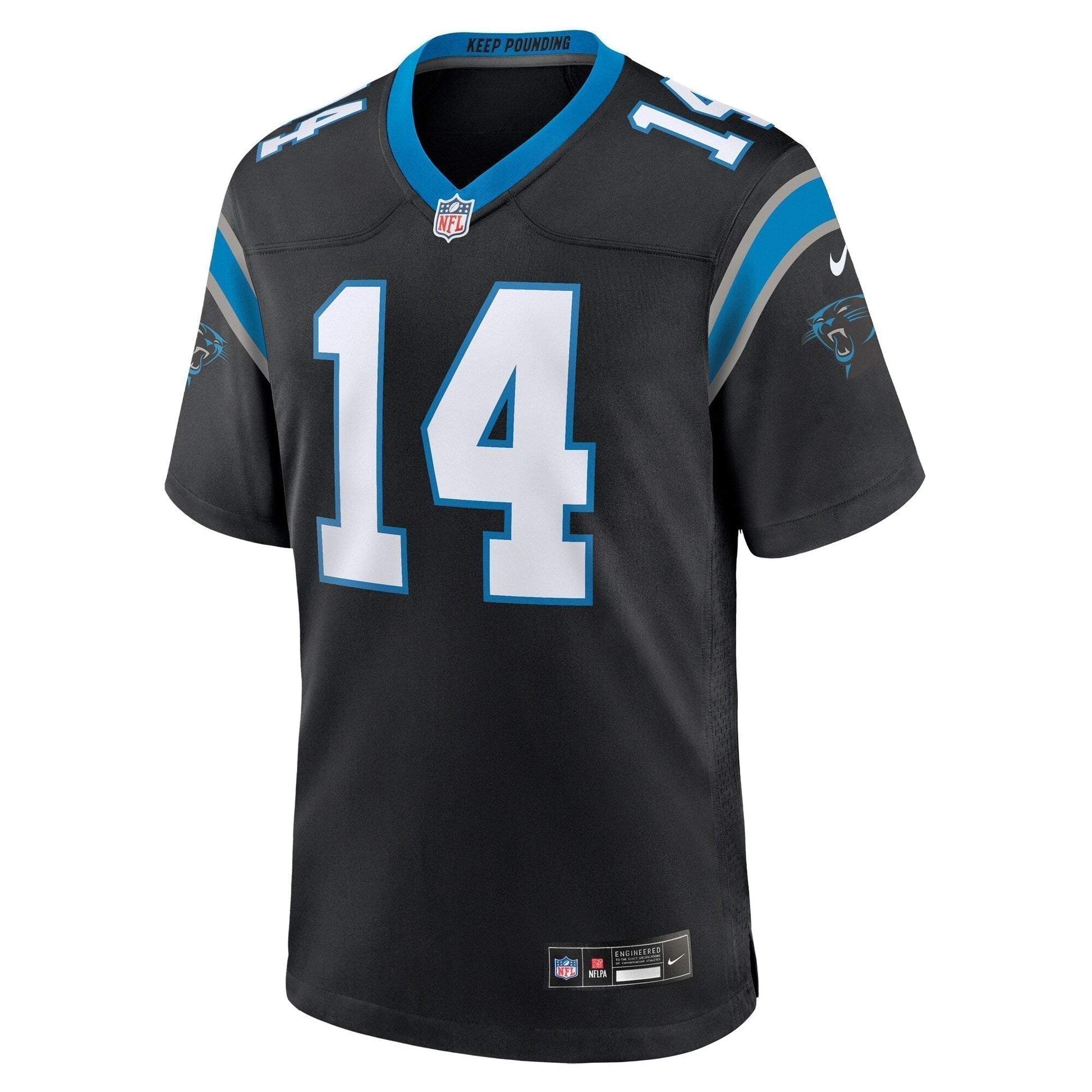 Andy Dalton Carolina Panthers Team Game Jersey - Black football jersey product view 2