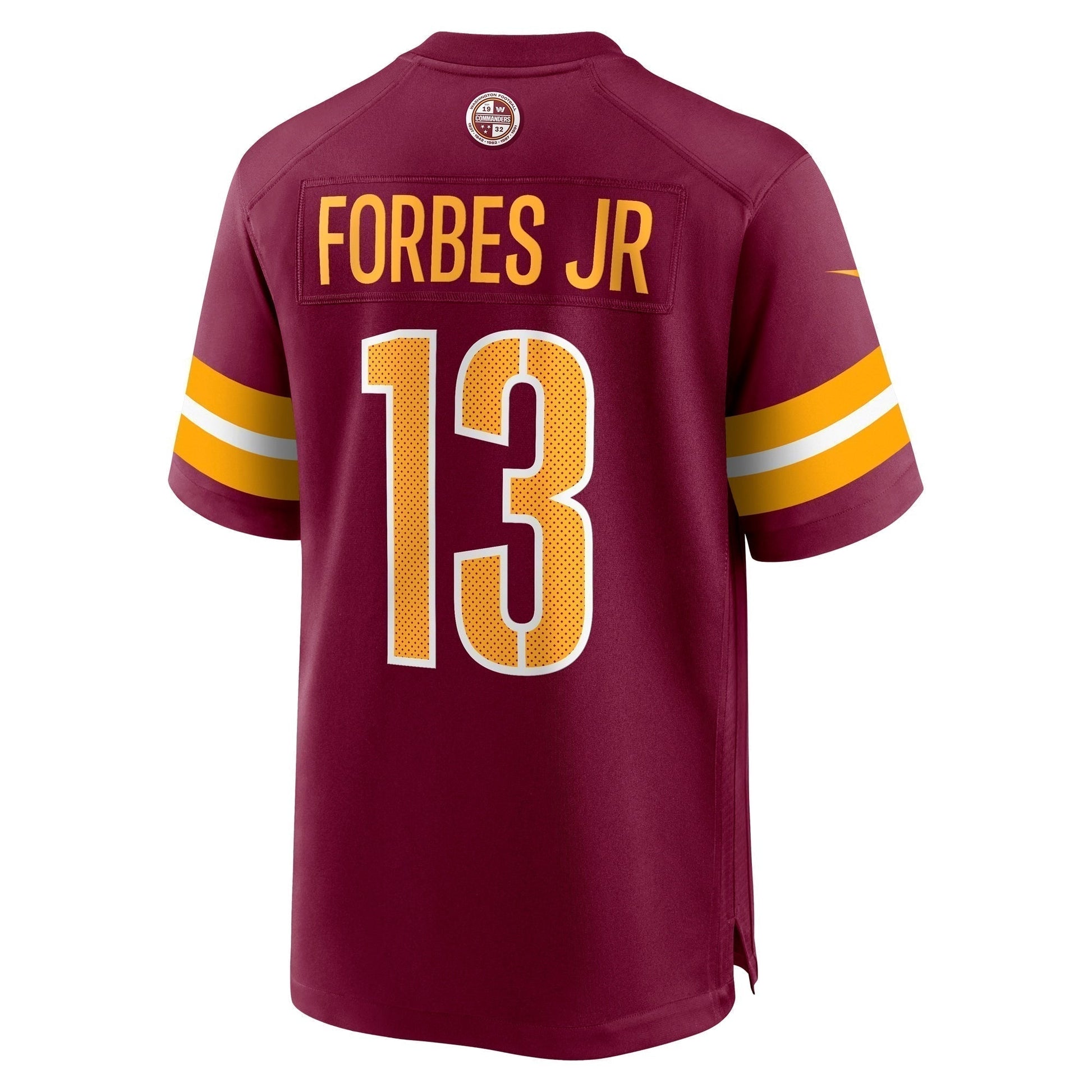 Emmanuel Forbes Jr. Washington Commanders Game Jersey - Burgundy football jersey product view 3