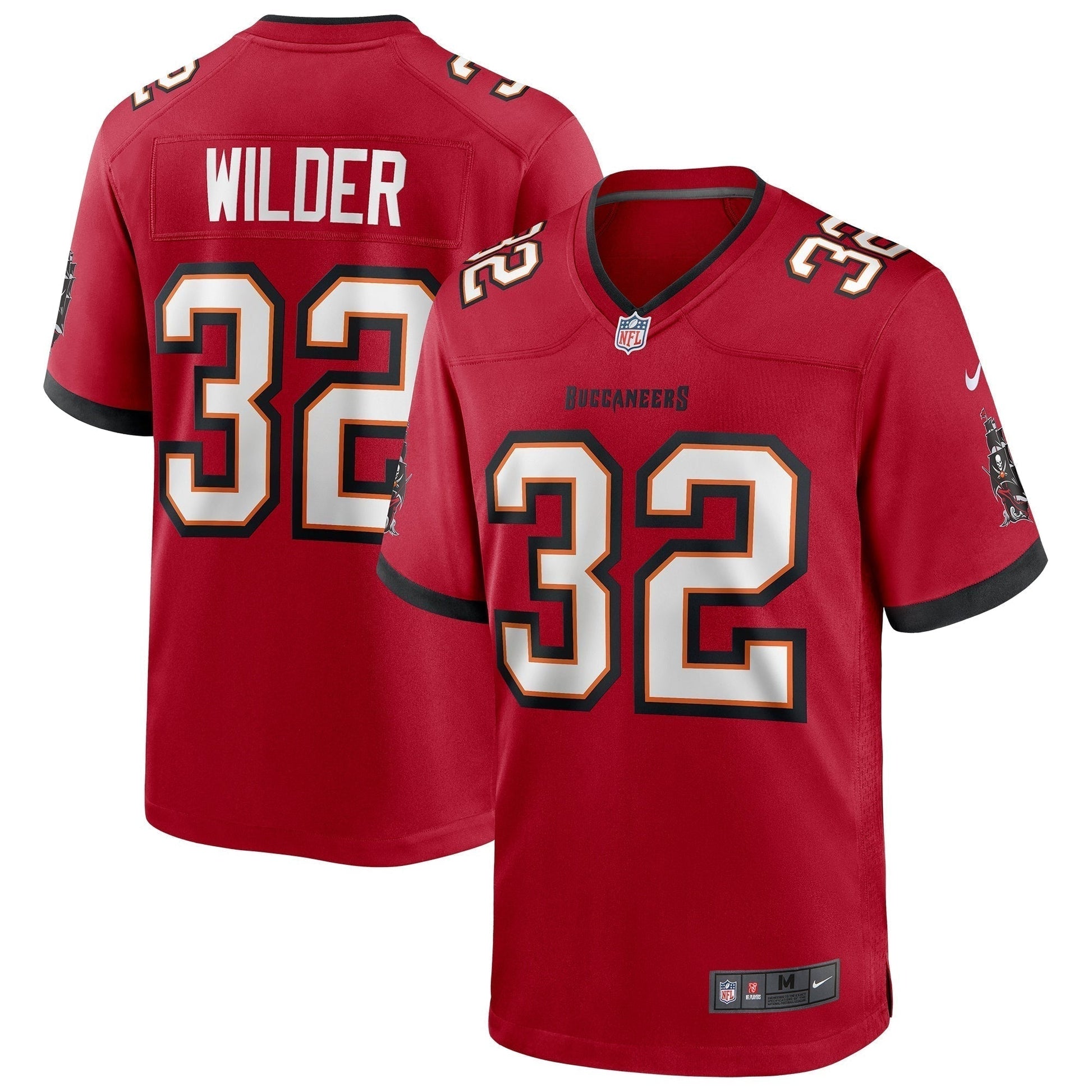 James Wilder Tampa Bay Buccaneers Game Retired Jersey - Red football jersey product view 1