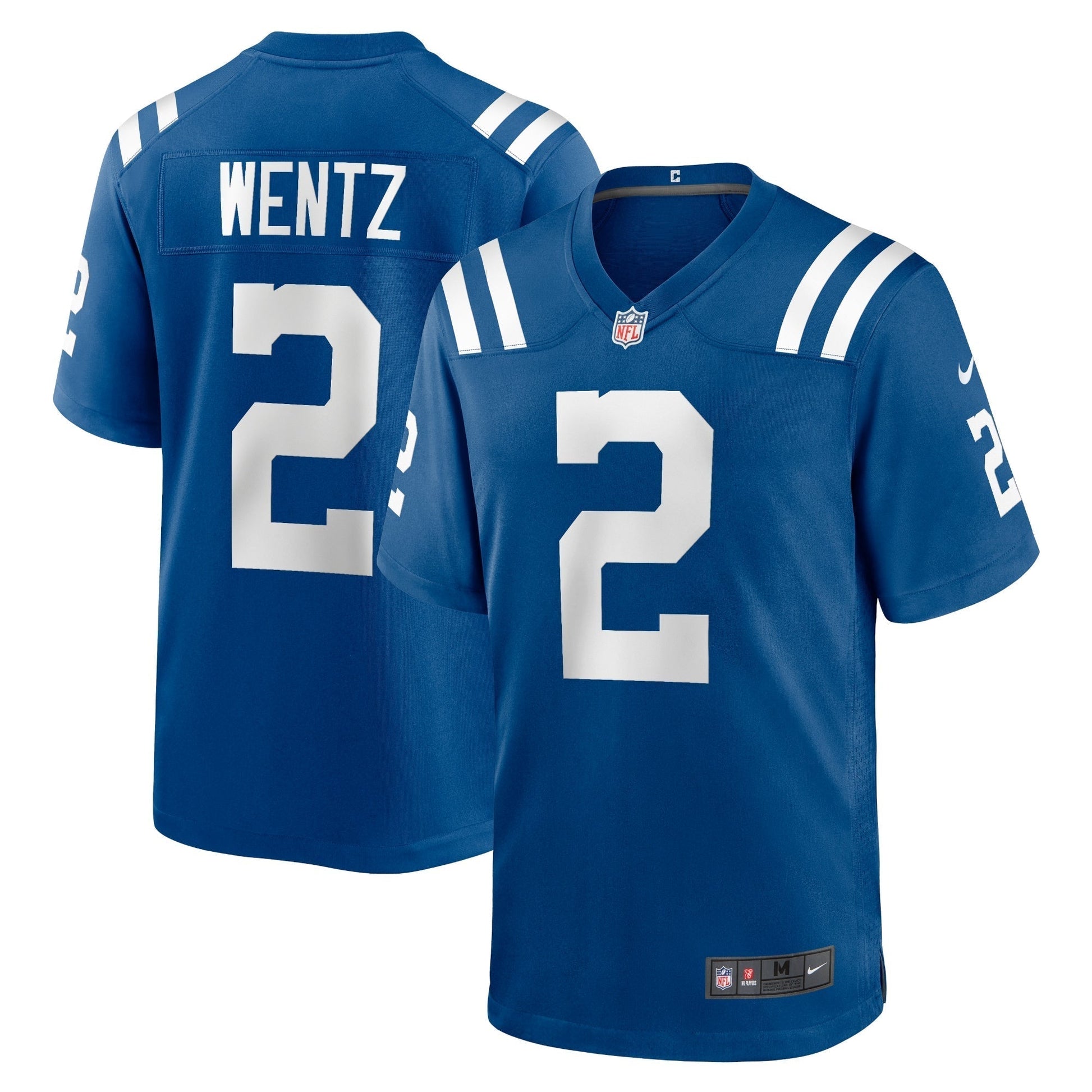 Carson Wentz Indianapolis Colts Game Jersey - Royal football jersey product view 1