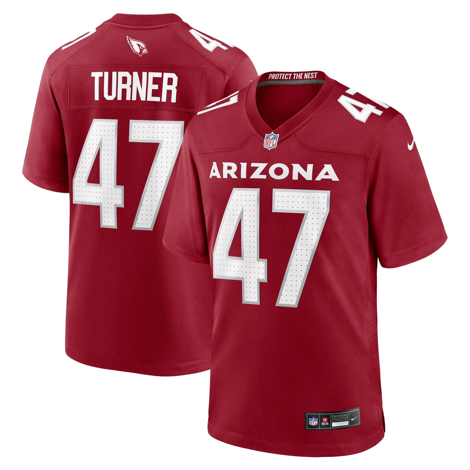 Ezekiel Turner Arizona Cardinals Team Game Jersey - Cardinal football jersey product view 1