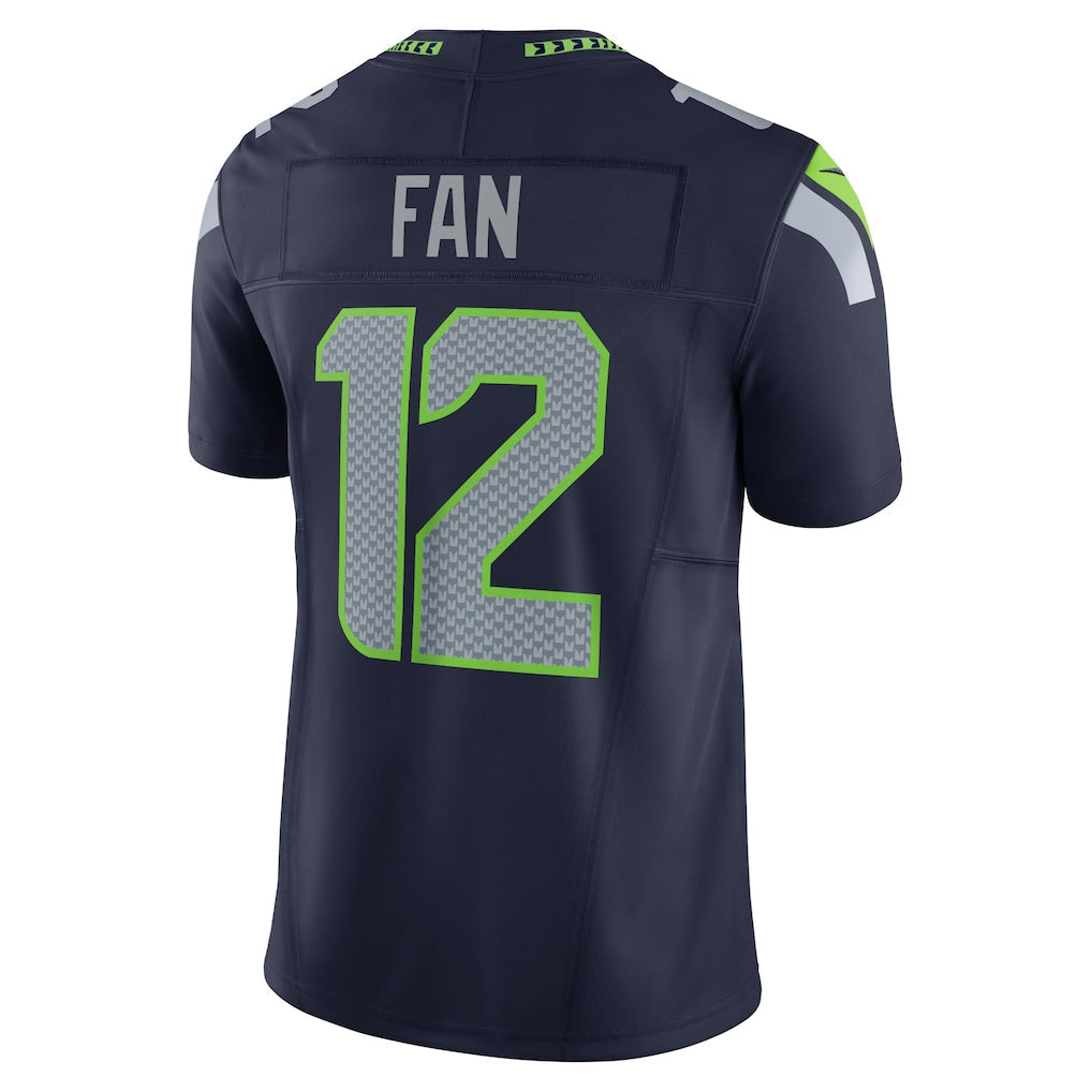 S.Seahawks #12 12s Fan Navy Vapor F.U.S.E. Limited Jersey football jersey product view 1