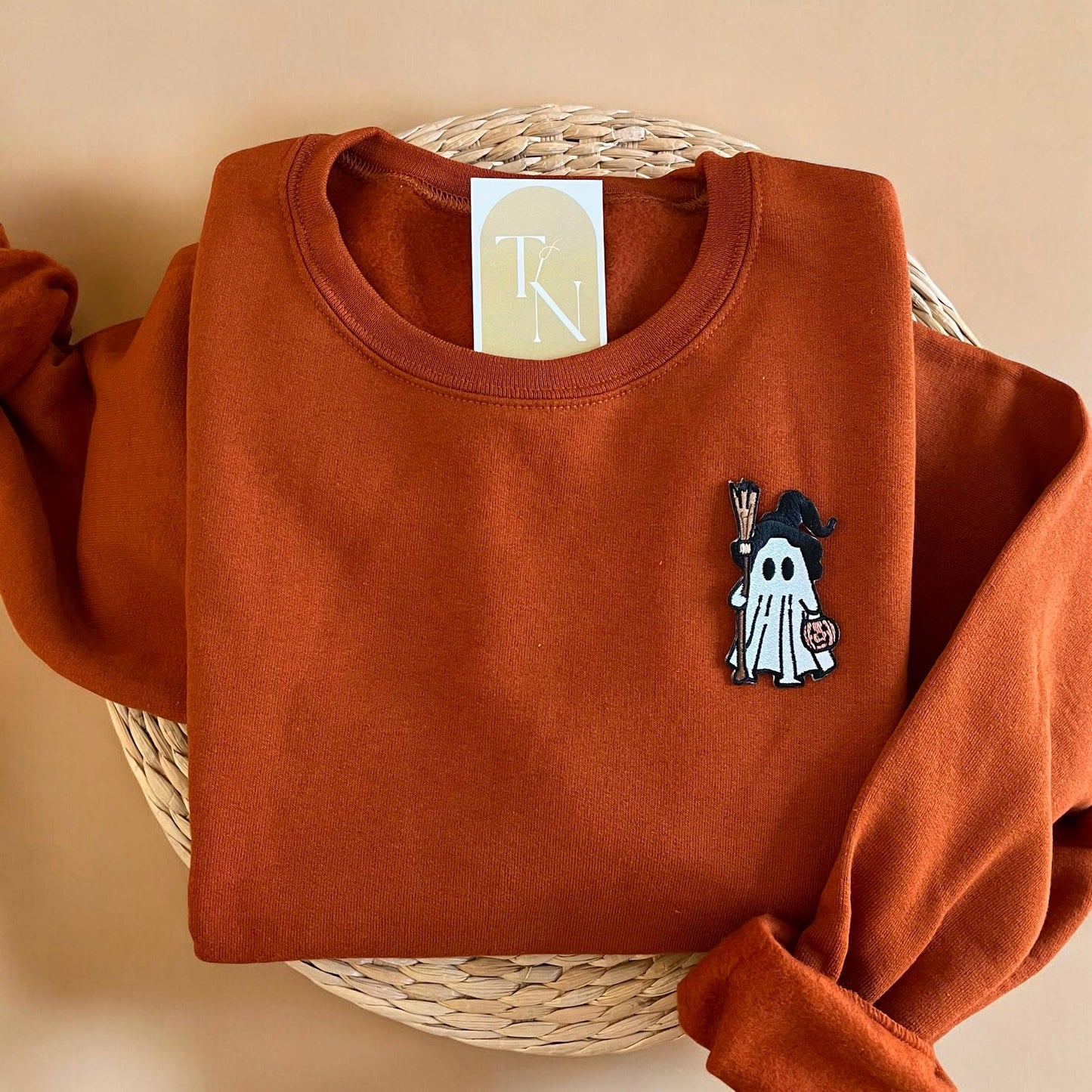 Halloween Ghost Sweatshirt, Spooky Season Sweatshirt Unisex T-shirt, Sweatshirt, Hoodie, Long Sleeve Tee - T-Shirt, Sweatshirt, Hoodie