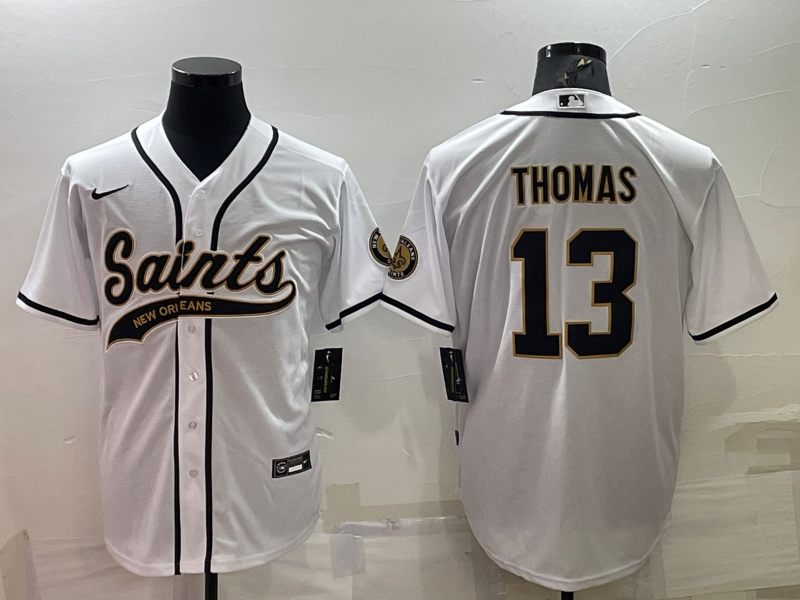 Men's New Orleans Saints Michael Thomas White Game Jersey Joint Edition football jersey product view 1