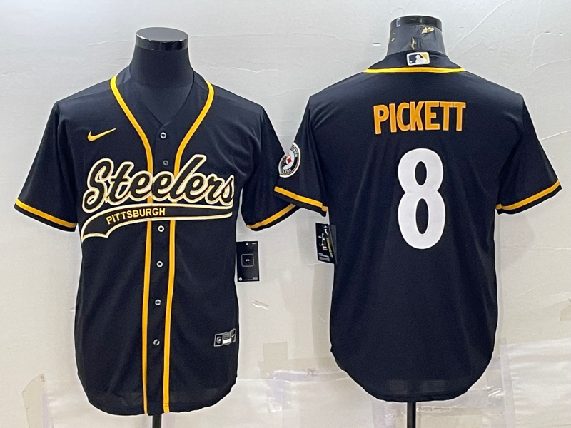 Men's Pittsburgh Steelers Kenny Pickett Black Player Jersey football jersey product view 1